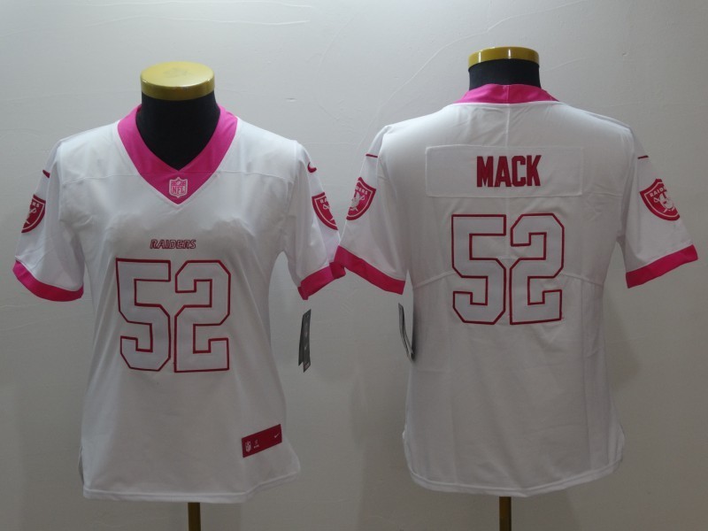 Women White Pink Limited Rush jerseys-130